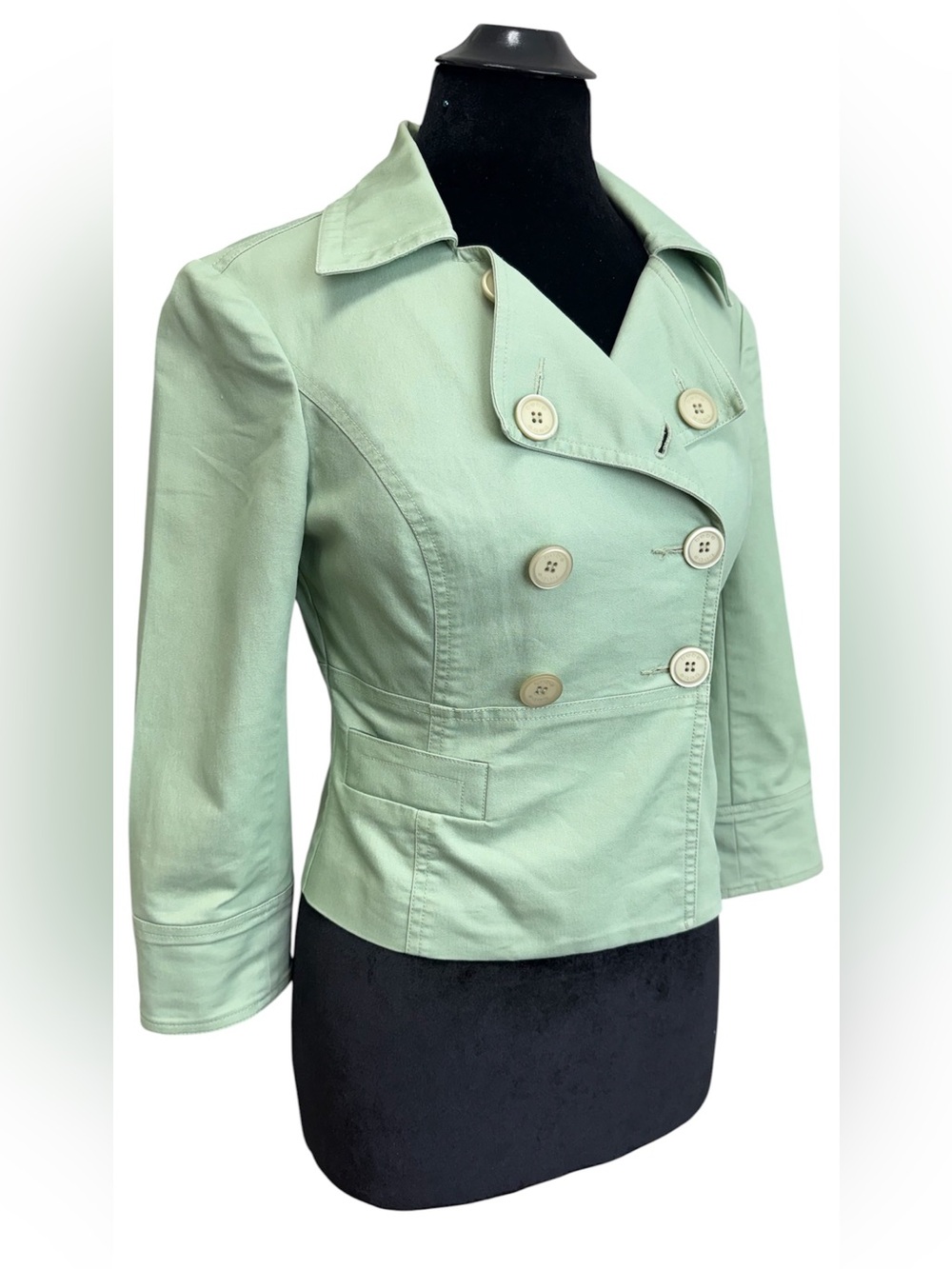 Y2K Bebe Pistachio Green Cropped Jacket